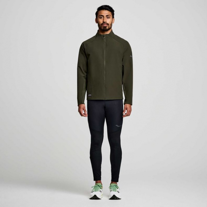 Saucony Triumph Men's Jacket Olive | IRELAND TOZY