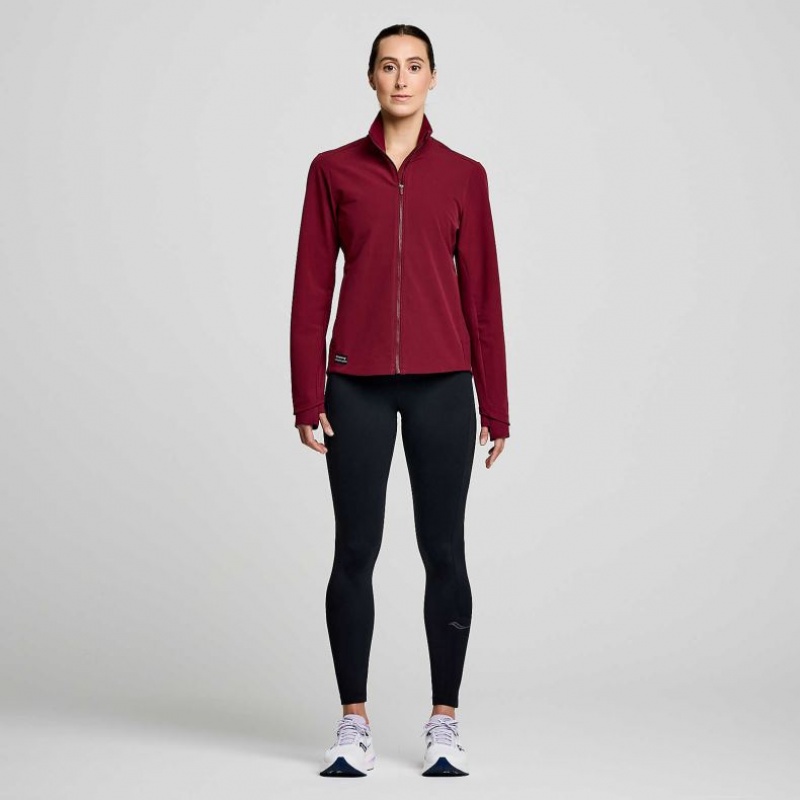 Saucony Triumph Women's Jacket Burgundy | IRELAND EOTI