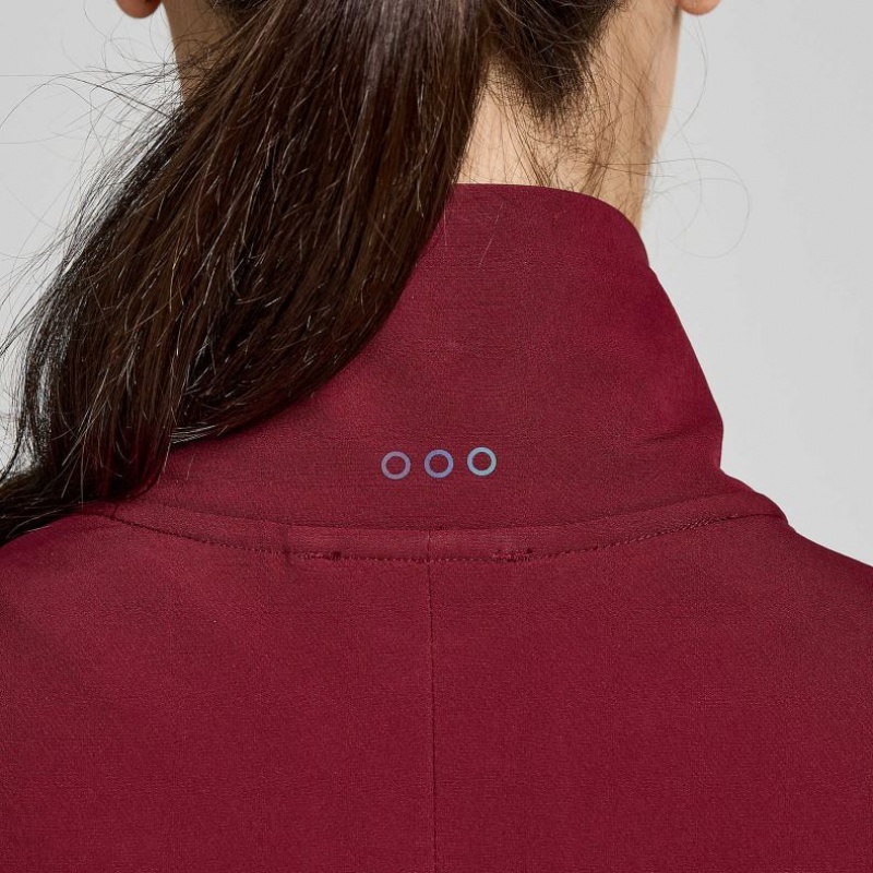 Saucony Triumph Women's Jacket Burgundy | IRELAND EOTI