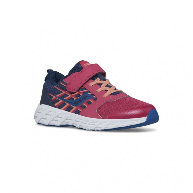 Saucony Wind 2.0 A/C Big Kids'' Sneakers Navy / Red | IRELAND RLMZ