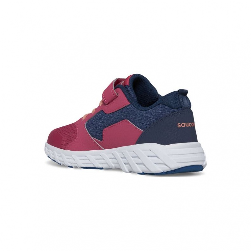 Saucony Wind 2.0 A/C Big Kids'' Sneakers Navy / Red | IRELAND RLMZ