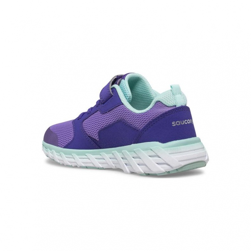 Saucony Wind 2.0 A/C Big Kids'' Sneakers Purple | IRELAND UKIO