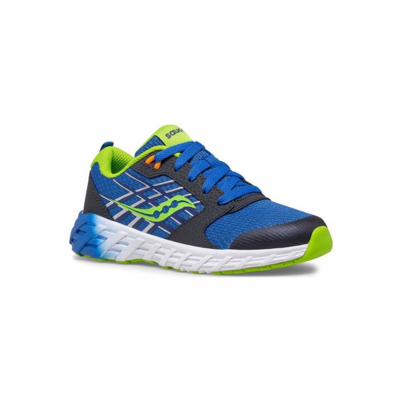 Saucony Wind 2.0 Lace Big Kids'' Sneakers Blue / Green | IRELAND JEXU