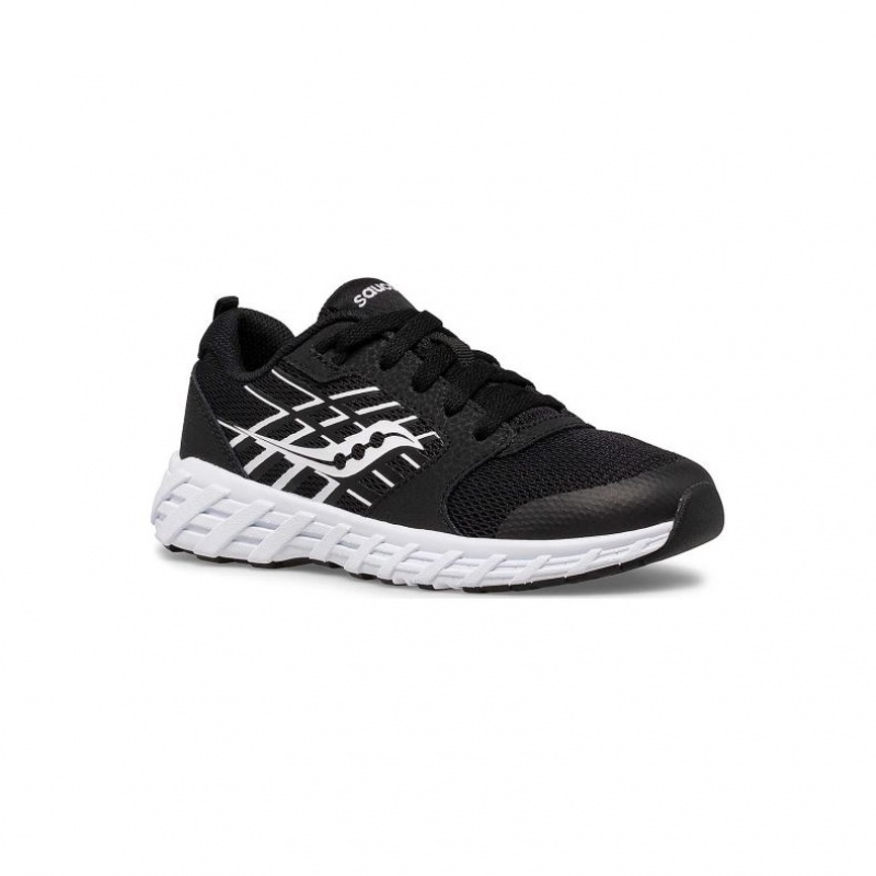 Saucony Wind 2.0 Lace Big Kids'' Sneakers Black | IRELAND AFJP