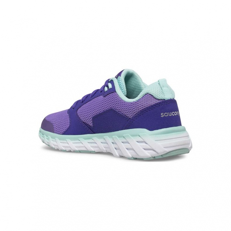 Saucony Wind 2.0 Lace Big Kids'' Sneakers Purple | IRELAND XYSE