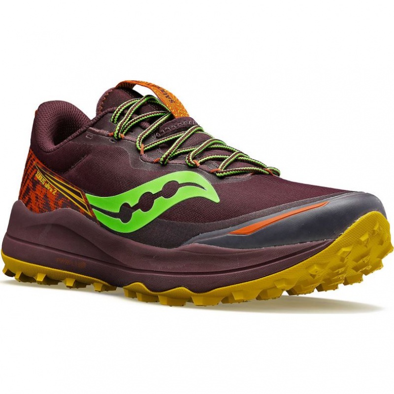 Saucony Xodus Ultra 2 Men's Trail Running Shoes Burgundy | IRELAND ROYU