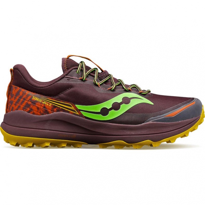 Saucony Xodus Ultra 2 Men\'s Trail Running Shoes Burgundy | IRELAND ROYU